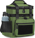 GLENKEY Double Deck Insulated Lunch Box, Expandable Xlarge Lunch Bag Leakproof Cooler Bag Lunch Pail for Men Women Adults Work Shifts Travel Daytrip,22L,Army Green