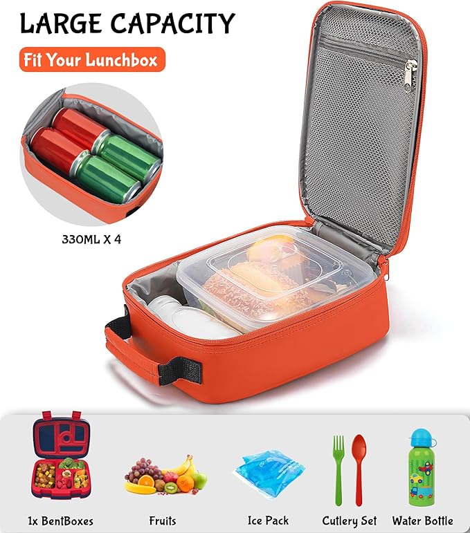 Boy Lunch Box,Kids Lunch Bag Insulated Leather Game Lunch Box for School Thermal Meal Cooler Lunch Boxes for Boy Girl Kid Toddler Teen