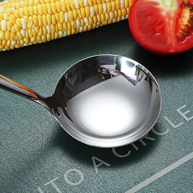 Stainless Steel Ladle, Berglander Soup Ladle, Cooking Ladle, Kitchen Ladle, Metal Soup Spoon For Cooking Non-Stick And Heat Resistant, Dishwasher Safe, Easy to Clean