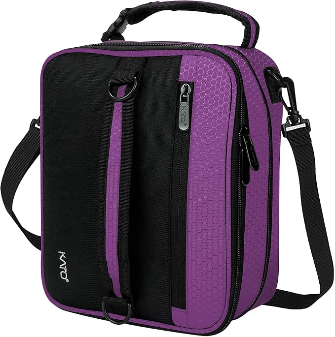 Tirrinia Expandable Insulated Lunch Bag for Men Women – Leakproof Reusable Cooler LunchBox for Kids & Adults with Shoulder Strap, Perfect for Work, School, Office, Travel,Purple