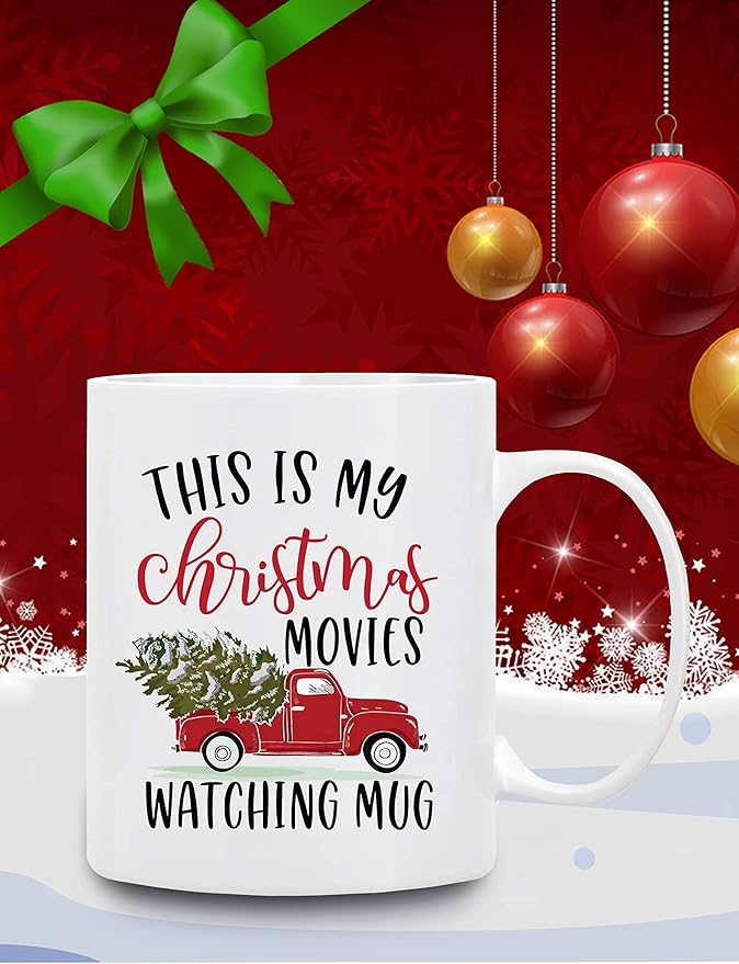 BLUE RIBBON Christmas Gifts, This is My Christmas Movies Watching Mug, in Decorative Box
