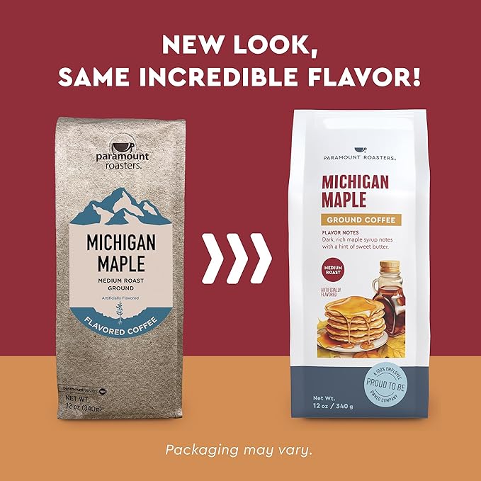 Paramount Roasters, Michigan Maple Flavored Ground Coffee, 12oz Medium Roast (Paramount Coffee Company)