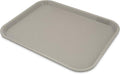 Carlisle FoodService Products Cafe Plastic Fast Food Tray, 14" x 18", Gray, (Pack of 12)
