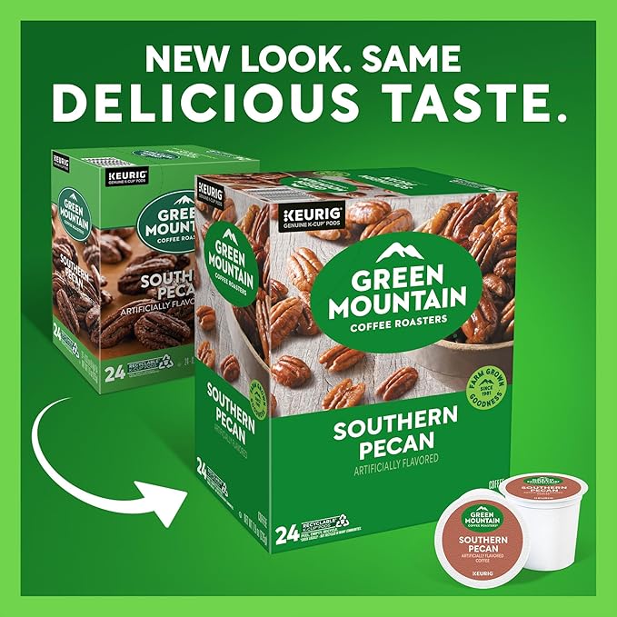 Green Mountain Coffee Roasters Southern Pecan Keurig Single-Serve K-Cup pods, Light Roast Coffee, 96 Count