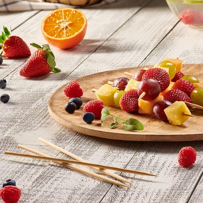 GUSTO [8 Inch - 100 Count] Bamboo Skewers for Shish Kabob, Grilling, Fruits, Appetizers, and Cocktails (Formerly Comfy Package)