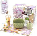 Matcha Whisk Set, 8-Piece Ceramic Japanese Matcha Bowl & Accessories Kit for Traditional Tea Ceremony, Home Use & Gifts(Green)