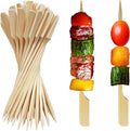 4.7 Inch Flat Toothpicks Wood Skewers for Appetizers 200 PCS Mini Skewers for Finger Food Picks, Bamboo Sticks for Fruit (4.7 Inch)