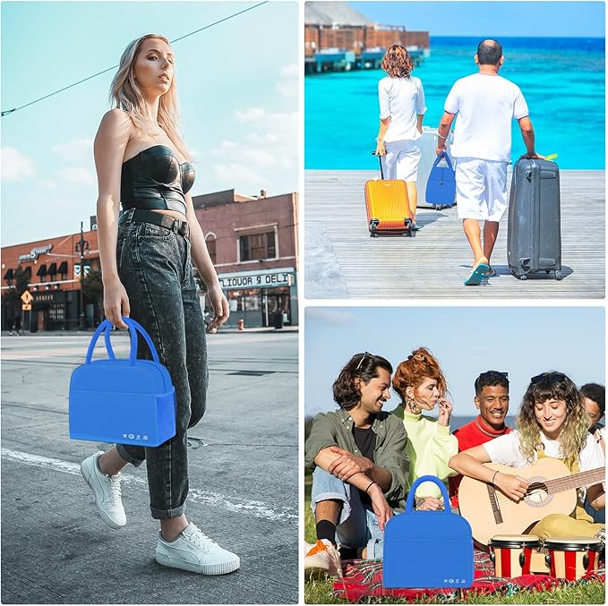 DALINDA Lunch Bag Lunch Box for Women Men Reusable Insulated Lunch Bags for Adults,Water-Resistant Cute Cooler Lunch Tote Bag, Large Capacity for Work Travel Picnic, jewel blue