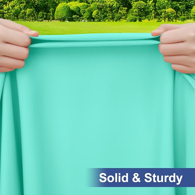 homing Rectangle Table Cloth Cover, Waterproof Polyester Elastic Fitted Tablecloth, Fits for 6 Foot Folding Tables, Washable Table Protector for Picnic, Camping, Outdoor (Aqua, 30" x 72")
