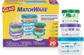 Glad GladWare Matchware Food Storage Containers, Value Pack - BPA Free Containers and Lids in a Variety of Sizes to Hold and Store Food Lock Tight Seal, 20 Count