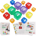 Finorder 21 Day Portion Control Container Kit (14-Piece) with Complete Guide, BPA Free Food Portion Container Set for Meal Prep, 21 Day Lose Weight System (HN-PC)