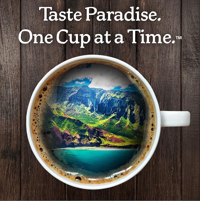 Kauai Coffee Pods Compatible with K-Cup Pods for Keurig Brewers – 20% Hawaiian Arabica – Dark Roast, Rich, Smooth, No Bitterness – Na Pali Coast, 6 Packs of 12 Single Serve Cups