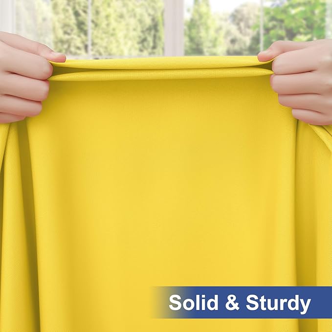 homing Rectangle Table Cloth Cover, Waterproof Polyester Elastic Fitted Tablecloth, Fits for 5 Foot Folding Tables, Washable Table Protector for Picnic, Camping, Outdoor (Yellow, 30" x 60")