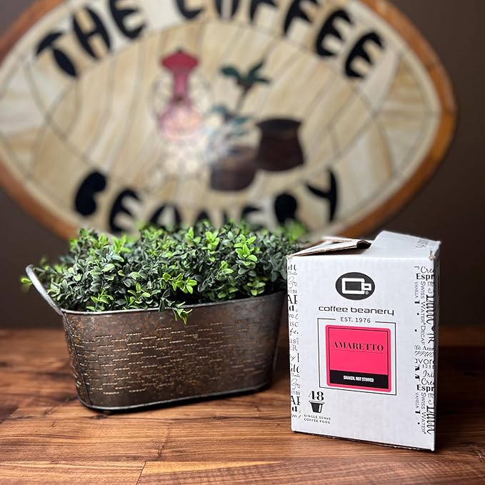 Amaretto Coffee Pods by Coffee Beanery | 48ct Bulk Medium Roast Arbica Coffee
