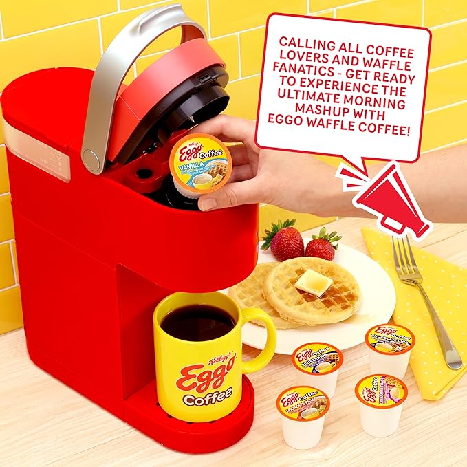 Eggo Beverages Vanilla Waffle Flavored Coffee Pods for Keurig K Cup Brewers, Fair Trade Certified, 40 Count – Smooth and Creamy Vanilla