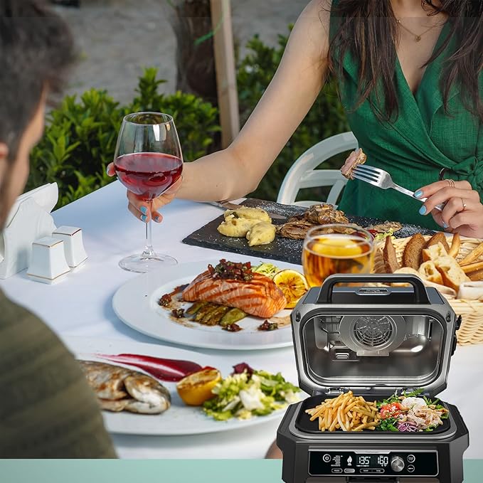 OG900 Griddle Pan and Rack for Ninja Woodfire XL OG800 & OG900 Series Grills Accessories, Non-Stick Flat Top Griddle Plate for Ninja OG951 OG850 OG952 XSKGRDPLT Pro Connect XL, Stainless Steel Rack