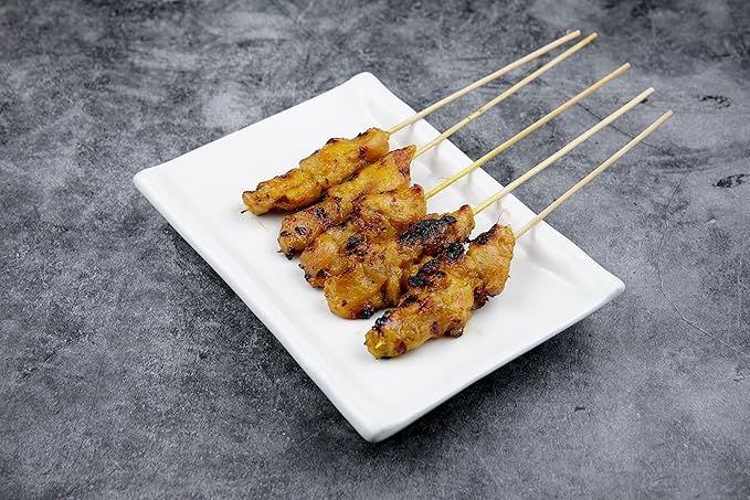 1600 Count | KingSeal Natural Bamboo Wood Grilling Skewers, 8 Inches x 2.5mm Diamter, for Shish Kebabs, BBQ, and Fruit Arrangements, Bulk Pack - 16 Packs x 100 Skewers