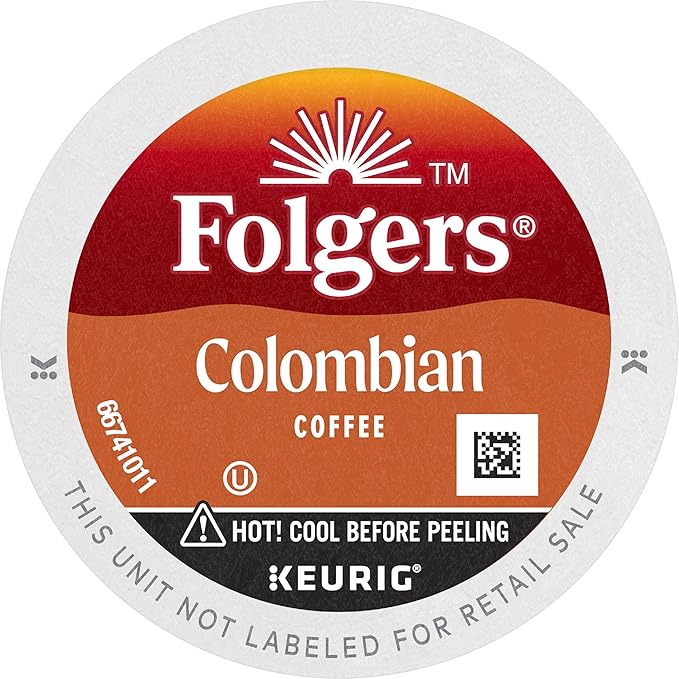 Folgers Colombian Medium Roast Coffee, 12 Keurig K-Cup Pods (Pack of 1)