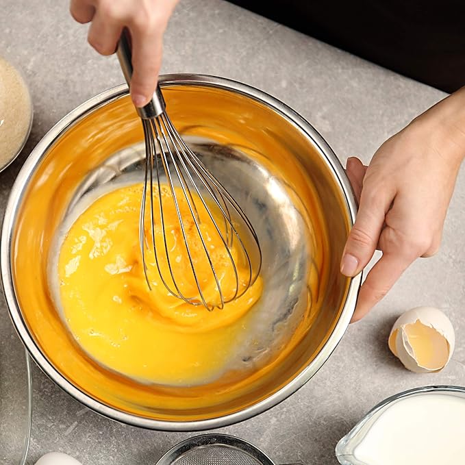 Fox Run 5825 Stainless Steel with Solid Handle Whisk, 12-Inch, Silver