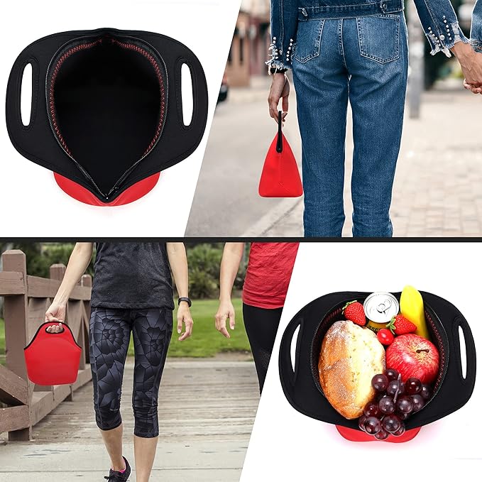Neoprene Lunch Bag for Women Insulated Lunch Tote Bags Washable Lunch Container Box for Work Picnic Lightweight Meal Prep Bags for Men