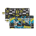 Bumkins Reusable Snack Bags, for Kids School Lunch and for Adults Portion, Washable Fabric, Waterproof Cloth Zip Bag, Supplies Travel Pouch, Food-Safe, 2-pk Batman DC Comics