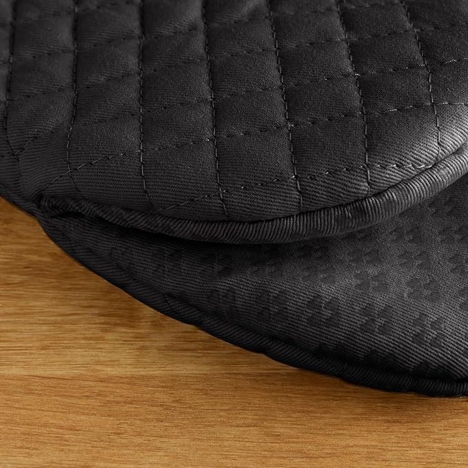 KitchenAid Asteroid Mini Oven Mitt Set, 5.5"x8", Black, 2 Piece