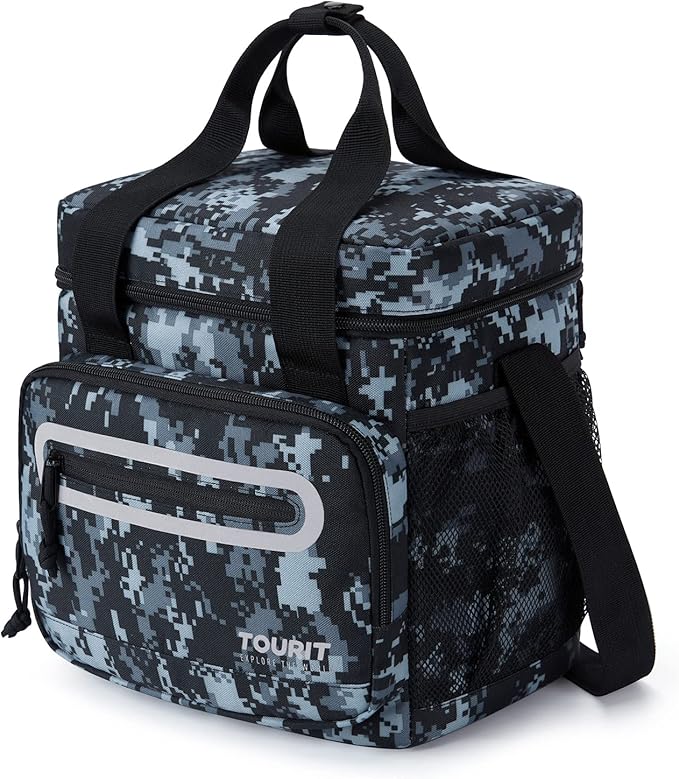 TOURIT Large Lunch Bag 14L Insulated Lunch Box Lunch Cooler for Men Women Work, Black