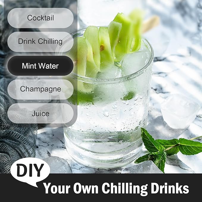 DclobTop Ice Cube Trays with Lid, 5 Pack Stackable Ice Cube Maker for Freezer with Removable Lids, BPA-Free Rectangular Mold Set, Easy-Release Plastic & Silicone Tray for Cocktail, Coffee -Black