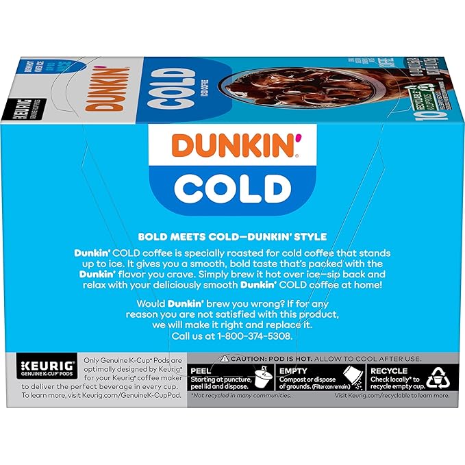 Dunkin' Cold Coffee, 60 Keurig K-Cup Pods