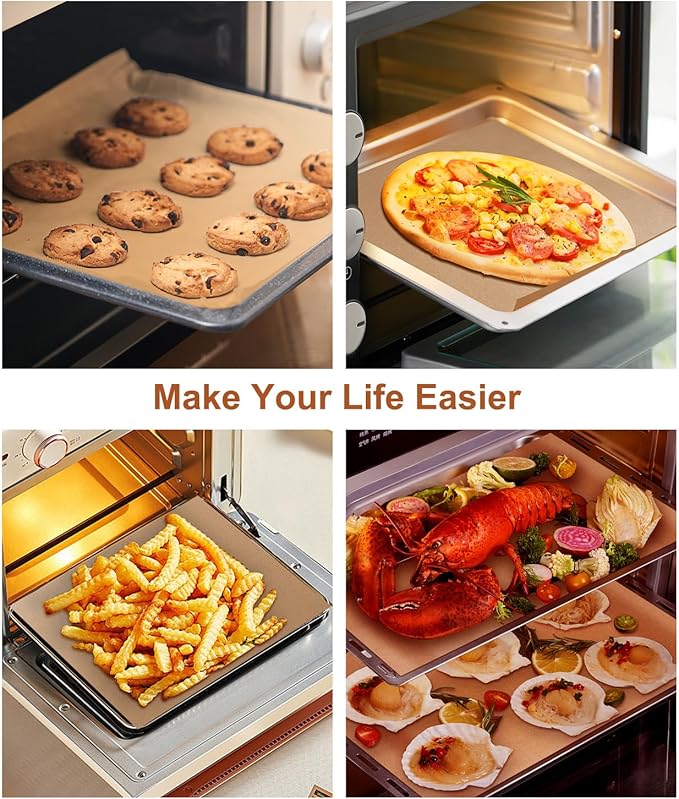 Parchment Paper Baking Sheets, 12 x 16 Inch, 200Pcs Precut Non-Stick Baking Parchment Sheets for Baking, Cooking, Grilling, Air Fryer and Steaming, Holiday Unbleached Paper Liners Fits for Half Sheets
