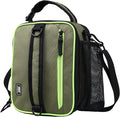 MIER Expandable Lunch Bag Insulated Lunch Box for Men to Work Travel Portable Lunchbox Bags with Shoulder Strap and Water Bottle Holder(Green)