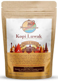 Monkey Business Coffee - Wild Kopi Luwak Coffee Ground Beans - Ethically Sourced - 125 Grams (4.4oz) Other Weights & Bean Types Available) - Produce of Indonesia