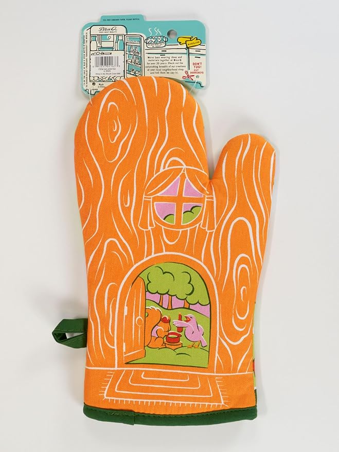 Blue Q I Put Wine in The Sauce Funny Oven Mitts - Cute Oven Mitts, Home Kitchen Gifts, Cooking Accessories, Super-Insulated Quilting, Comfy Natural-Fitting Shape, 100% Cotton, Size 12.5" L x 7.5" W