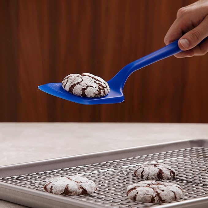 GIR: Get It Right Kitchen Silicone Spatula Turner - Non-Toxic Cooking Utensils for Nonstick Cookware, Cooking and Baking, Mini - 11IN - Slate