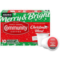 Community Coffee Christmas Blend, 10 Count Coffee Pods, Medium Roast, Compatible with Keurig 2.0 K-Cup Brewers, 10 Count (Pack of 1)