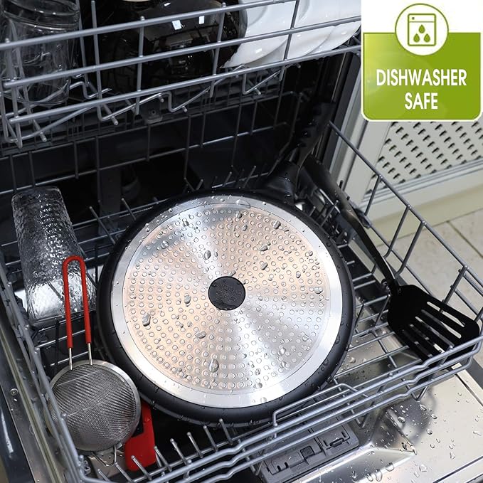 SKITCHN Crepe Pan - Nonstick Dosa Pan for Roti, Indian, Pancake Griddle - Induction Compatible, Tortilla Comal - 11IN