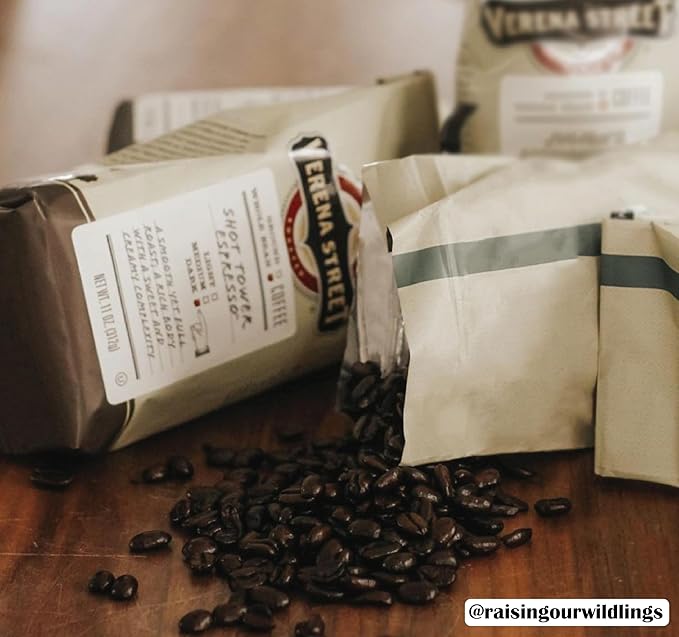 Verena Street 5 Pound Espresso Beans, Shot Tower Espresso Whole Bean, Rainforest Alliance Certified Arabica Coffee