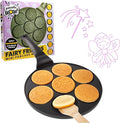 Fairy Friends Mini Pancake Pan - Make 7 Unique Flapjacks - Nonstick Griddle for Breakfast Princess Magic & Quick Easy Cleanup - Adorable and Bite Sized, Xmas Gift for Kids and Adults, Boys or Girls