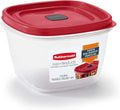 Rubbermaid Easy Find Vented Lid Food Storage Containers 7-Cup Red