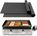 UBeesize 2 Pack Nonstick Grilling Mats for 22 Inch Blackstone Griddle, Resuable Cooking Mats for Grilling, BPA and PFOA Free Heavy Duty BBQ Grill Mats, Griddle Accessories Kit -22 x 16 Inch