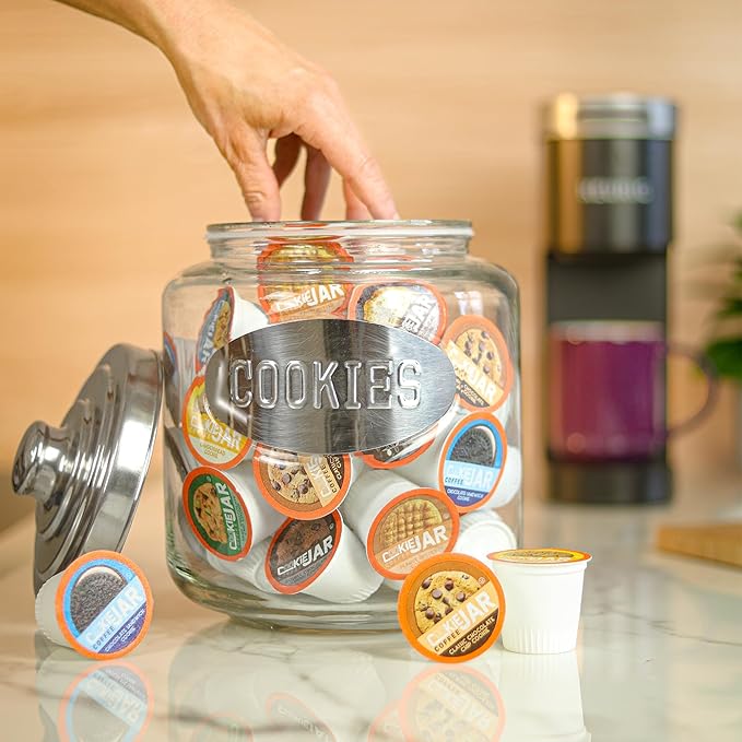 Cookie Jar Chocolate Chip Coffee Pods, 40 Single-Serve Pods, Compatible with Keurig K Cup Brewers, Convenient Brewing, Smooth Aroma