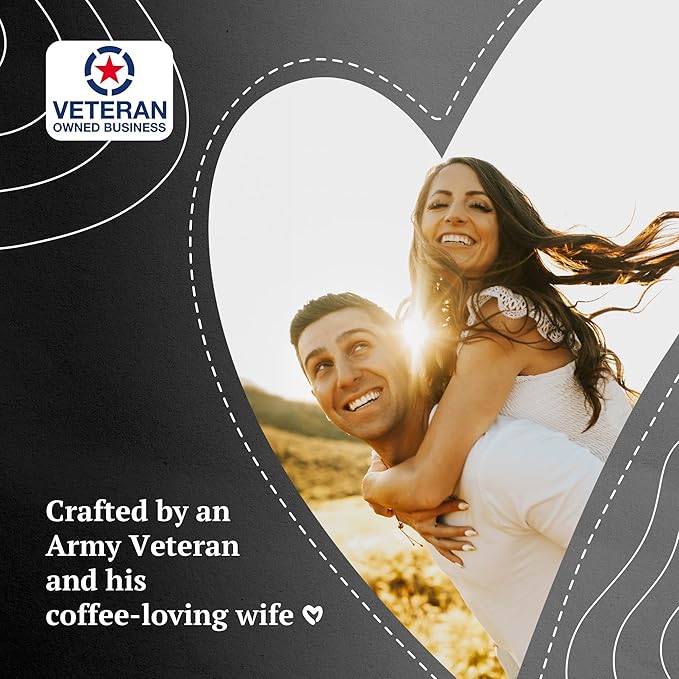 Couple’s Coffee Ground Coffee | Smooth Medium Dark Roast Blend | Gives Back to Military Families | Medium Dark and Handsome | Made with 100% Arabica Beans | 12oz