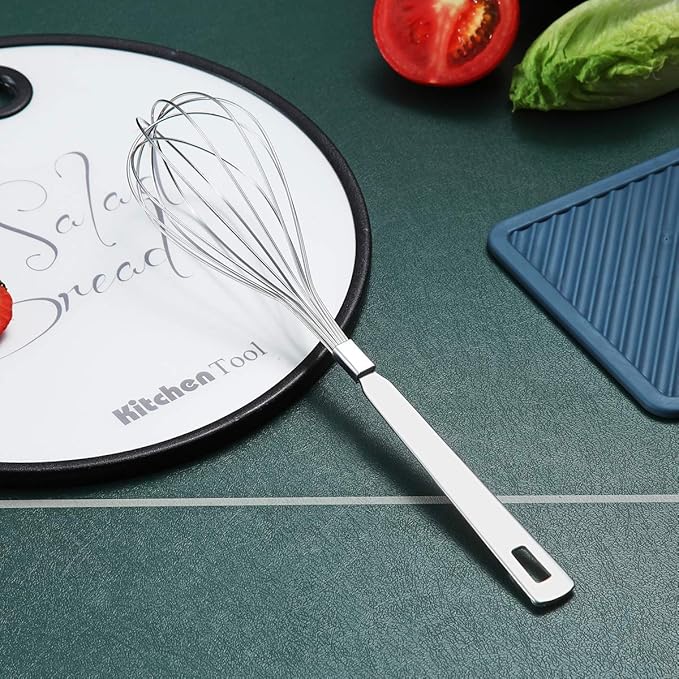 Whisk, Berglander Whisks For Cooking, Stainless Steel Balloon Whisk, Sturdy Kitchen Wire Whisk Set for Cooking, Baking, Blending, Whisking, Beating, Stirring, Dishwasher Safe, Easy to Clean