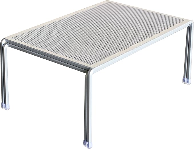 Deco Brothers Expandable Cabinet Shelf Organizer for Kitchen Cabinet and Counter, Grey
