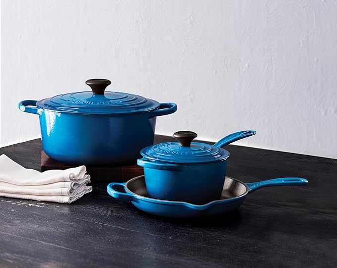 Le Creuset Enameled Cast Iron Signature Iron Handle Skillet, 9", Marseille