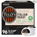 Tully's Coffee Italian Roast Keurig Single-Serve K-Cup Pods, Dark Roast Coffee, 96 Count