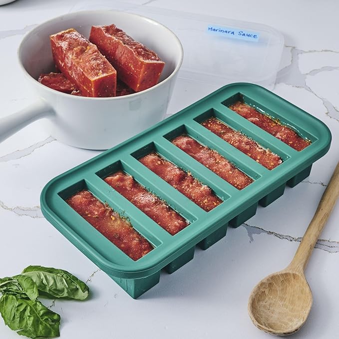 Souper Cubes 1/2 Cup Silicone Freezer Molds, Perfect for Storing Soups, Sauces, Juices, Desserts, Smoothie Prep and More, Freezer Portion Molds for Meal Prepping - Kale - 2-Pack