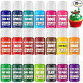 Gel Food Coloring - 20 Colors Gel Food Dye Set, Flavorless Vibrant Edible Concentrated Coloring for Christmas Baking, Cake, Cookie, Fondant, Icing, Macaron, Frosting - 0.45 Fl.Oz Bottles