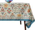 ISAENNE Designer Linen Elegant Small Rectangular Tablecloth,Colorful Floral Bohemian Table Cloth,Wrinkle Resistant Decor Tablecloths for Dining Thanksgiving Kitchen,55"*71"-Floralsea A