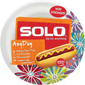 Solo AnyDay 8.5" Paper Plates, Medium, Printed, Mega Pack of 150ct
